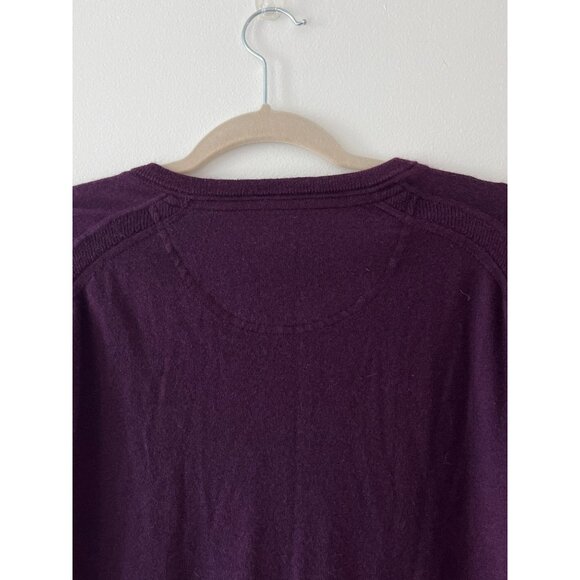 Ted Baker Dark Purple Men's V-Neck Knit Sweater Wool Cashmere SIlk Blend Size 6 - Picture 7 of 7
